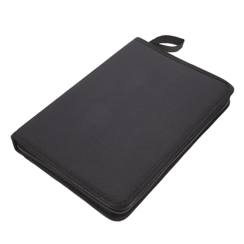 SHINEOFI Großes Federmäppchen aus Schwarzem Canvas mit Reißverschluss Stiftfächer Waschbar Stifte Pinselaufbewahrung für Schule und Künstler und Kompakt für Einfache Mitnahme von SHINEOFI