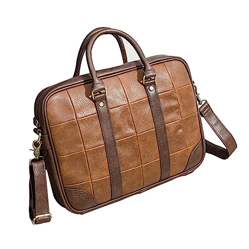 SHINEOFI Herren Retro PU Umhängetasche Verstellbare Aktentasche für Business und Reisen Laptoptasche mit Flexiblem Schulterriemen Robuste Portfolio Bag für Büro und Alltag SHINEOFI Herren Retro PU Umhängetasche Verstellbare Aktentasche für Business und Reisen Laptoptasche mit Flexiblem Schulterriemen Robuste Portfolio Bag für Büro und Alltag von SHINEOFI