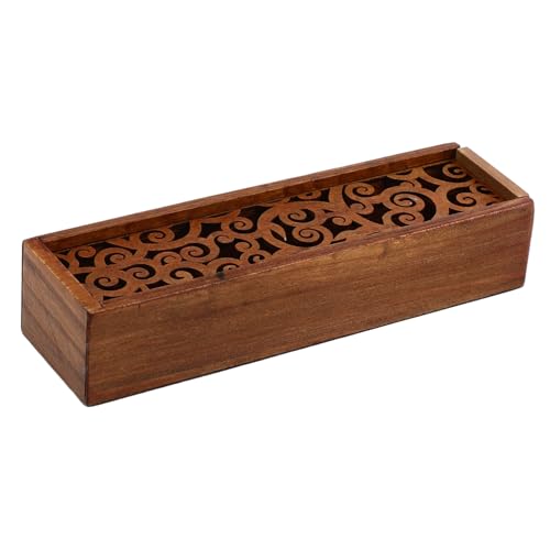 SHINEOFI Holz Bleistift Aufbewahrungsbox Mit Schiebedeckel Vintage Stifthalter Vielseitige Organizer Für Stifte Schmuck Und Kleine Gegenstände Langlebiges Design von SHINEOFI