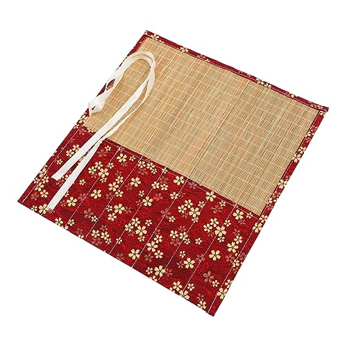 SHINEOFI Kleidersack Tasche Für Pinsel Halter Zur Aufbewahrung Von Stiften Tasche Für Zeichenstifte Pinselhalter Schreibwarenhalter Pinselstifte Bleistiftfälle Stifte Gefärbt Bambus Rot von SHINEOFI
