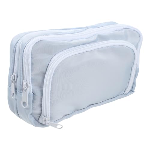 SHINEOFI Multifunktionales Federmäppchen Tragbare Bleistift Tasche mit Großem Fassungsvermögen für Schreibwaren Bürobedarf und Reisen Blau von SHINEOFI