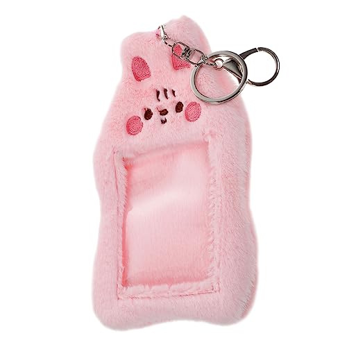 SHINEOFI Ausweishülle Mit Schlüsselanhänger Plüsch-postkartenhülle Sichtkartenhülle Buskartenhülle Studentenhülle Kartenhülle Cartoon-kartenhülle Hochwertige Aluminiumlegierung von SHINEOFI