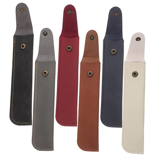 SHINEOFI Robuste Pu-Leder-stifthalter-Tasche 6-teiliges Stiftschutzhüllenetui Für Füllfederhalter von SHINEOFI