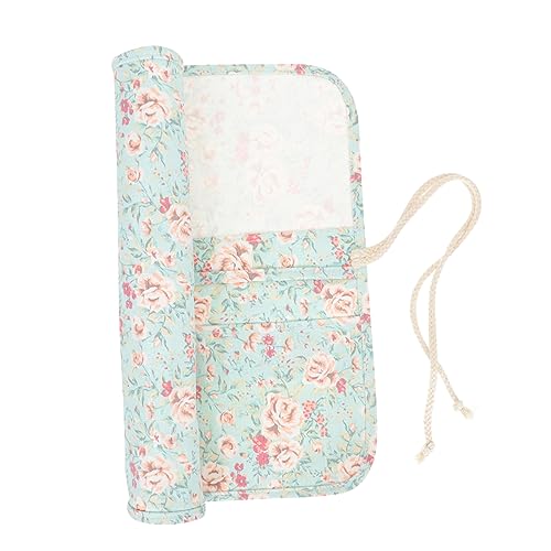 SHINEOFI Rollen Pinseltasche Papier Tablet-Halter Machen Bleistift pinselaufbewarung pinselaufbewahrungen Stift etuie Pencil Pouch Tasche für Aquarellstifte Farbstifttasche Stoff Rosa von SHINEOFI