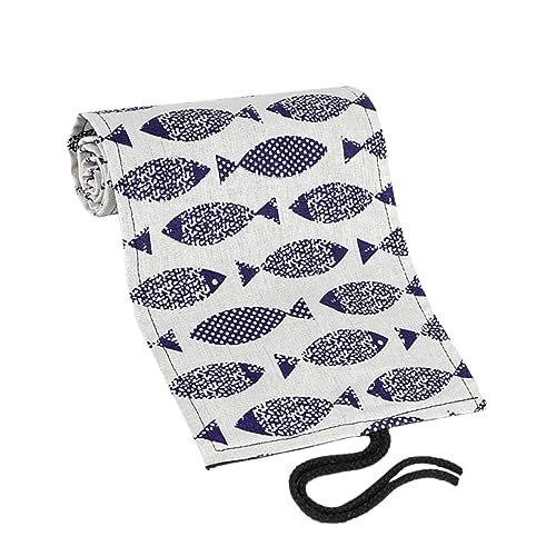 SHINEOFI 48löcher Adorabler Tragbarer Stiftetui Roll-up Organizer Mit Fächern Im Cartoon-Autumn-Muster Praktische -stiftrolle Für Künstler Und Reisende von SHINEOFI