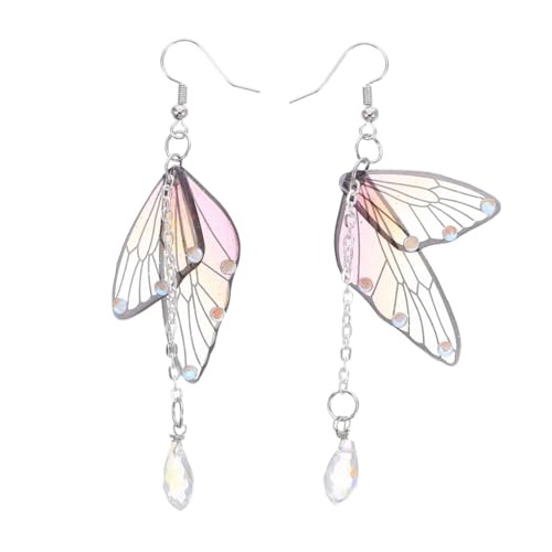 SHINEOFI Schmetterlingsohrringe Baumelnde Hakenohrringe Tierohrringe Für Frauen Baumelnde Schmetterlingsohrringe Ankleideohrringe Partyohrringe Modeschmuck Für Frauen Schmetterlings von SHINEOFI