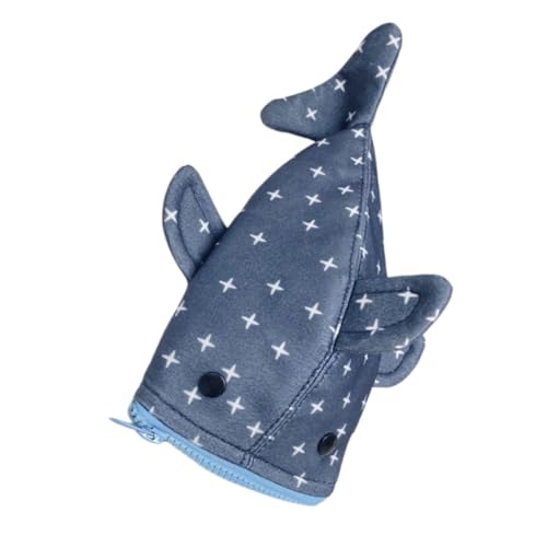 SHINEOFI Shark Federmäppchen mit Sternenmuster Lustige Stifttasche aus Robustem Canvas Tragbarer Stiftehalter für Schule Büro und Reisen Kompaktes Federmäppchen für Schüler von SHINEOFI
