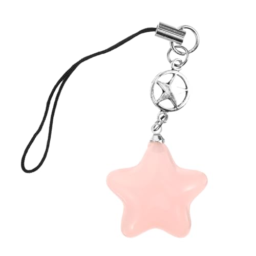 SHINEOFI Süßer Handy Anhänger Kunststoff Kreative Sternanhänger für Schlüsselanhänger und Schmuck Rosa Mini Fünfzackstern für Diy Projekte und von SHINEOFI