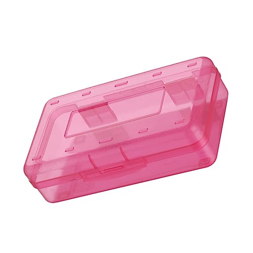 SHINEOFI Transparente Federmappe Für Schule Und Büro Leichter Bleistift-Organizer Kunststoff Für Schüler Und Künstler Aufbewahrung Für Stifte Und Kleinteile Rot von SHINEOFI