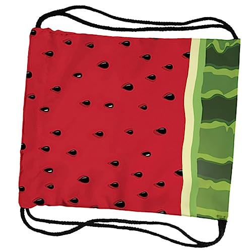 SHINEOFI Wassermelone Kordelzugbeutel Rucksack Für Mädchen Multifunktionaler Kordelzugrucksack Als Partygeschenk Und Aufbewahrungstasche Sporttasche Mit Kordelzug Für Fitnessstudio Zuhause von SHINEOFI