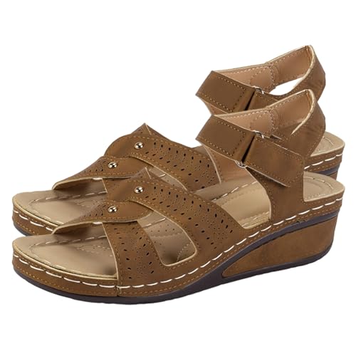 1 Paar Bogenstütze Sandalen: Die Sandalen von dieser Damen verfügen über eine haltbare Sohle mit gemusterten Mustern, um den Boden fest zu erfassen. Innensohle liefert und reduziert Fußdruck, Dun 1 Paar Bogenstütze Sandalen: Die Sandalen von dieser Damen verfügen über eine haltbare Sohle mit gemusterten Mustern, um den Boden fest zu erfassen. Innensohle liefert und reduziert Fußdruck, Dun von SHINROAD