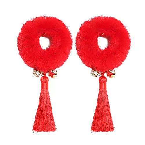 1 Paar Haarbindungen Geschenke ziemlich entzückend chinesisches Neujahrskinder Haarbindungen Runder Ring von SHINROAD