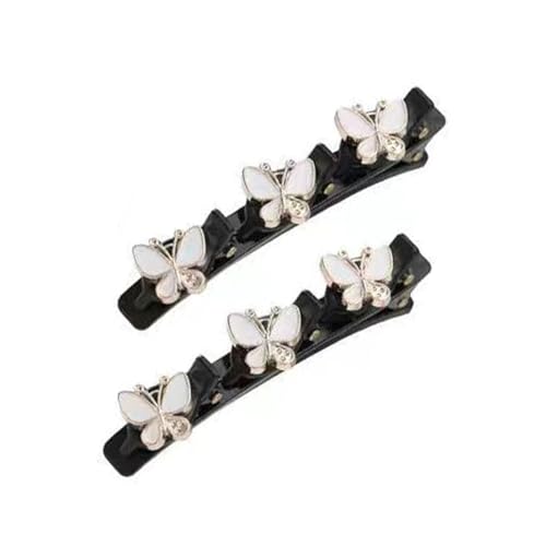 2pcs Haare Barrettes Haardekoration auffällige schöne Mädchen Schmetterling Entenbill Haarnadel Party Gunst Weiß von SHINROAD