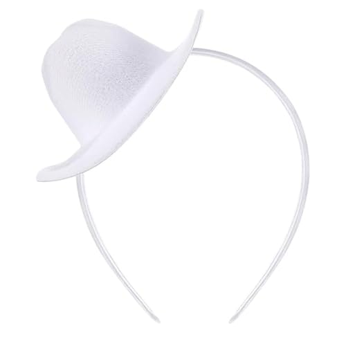 Anti-Falten-Cowgirl-Accessoire Pink Hut Stirnband mit Mini Cowboy Dekor Langlebige Deformation-resistente Haare Reifen Charming Western für alltägliche Outfits D von SHINROAD