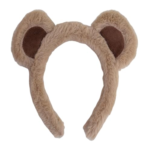 Bär Ohrring Stirnband Bär Stirnband Mädchen Bär Ohren Dekor Stirnband Cartoon Plüsch Haar Hoop Make-up Waschen Gesicht Halloween Cosplay Stirnband C von SHINROAD