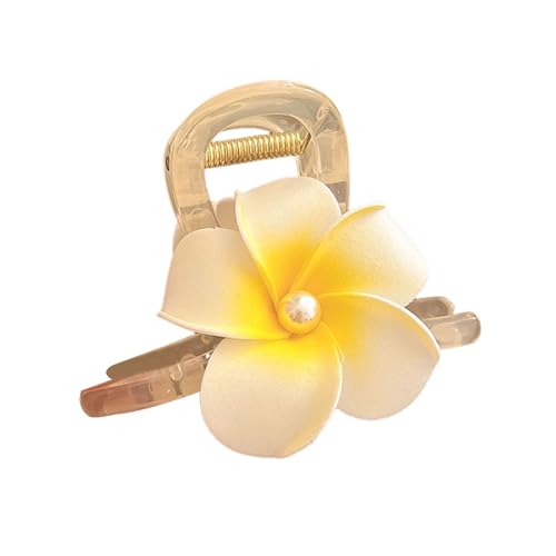 Blumen Haarnadel Faux Pearls 3D Haarclip Dekorativ für Seitenbalken Damen -Accessire täglicher Wear -Partys Blumendesign Sommerstrand D von SHINROAD