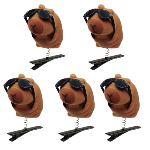 Capybara Design Haarnadel Niedlich Sicher hier ist ein Produkttitel für die Auflistung von 5 Stück Cartoon-Puppe mit Sonnenbrille Haarnadeln Federklammern Frauen C 5pcs von SHINROAD