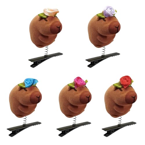 Capybara Design Haarnadel Niedlich Sicher hier ist ein Produkttitel für die Auflistung von 5 Stück Cartoon-Puppe mit Sonnenbrille Haarnadeln Federklammern Frauen D 5pcs von SHINROAD
