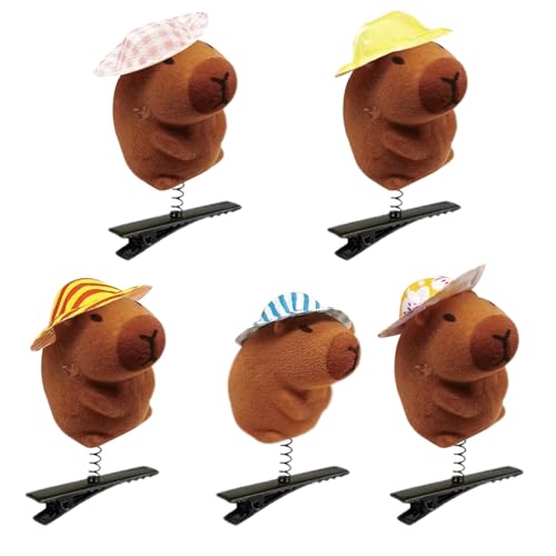 Capybara Design Haarnadel Niedlich Sicher hier ist ein Produkttitel für die Auflistung von 5 Stück Cartoon-Puppe mit Sonnenbrille Haarnadeln Federklammern Frauen E 5pcs von SHINROAD