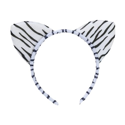 Cosplay Haarreifen Verstellbarer Metallrahmen Stirnband Leopardenmuster Haarreifen Cosplay Weihnachten Party Verkleidung Stirnband C von SHINROAD