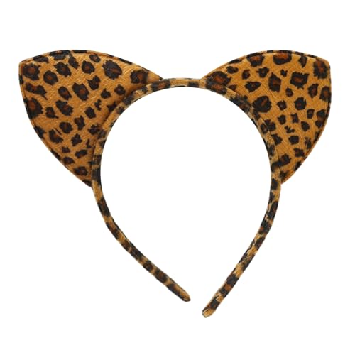 Cosplay Haarreifen Verstellbarer Metallrahmen Stirnband Leopardenmuster Haarreifen Cosplay Weihnachten Party Verkleidung Stirnband G von SHINROAD