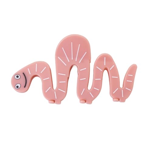 Einfach zu bedienende Haarklaue Pink Smile Face Acrylhaarnadel mit Anti-Schlupf-Zähnen langlebiger Clip für ganztägige Tragen vielseitiger Accessoire Girls Bequemes Brötchen Rosa von SHINROAD