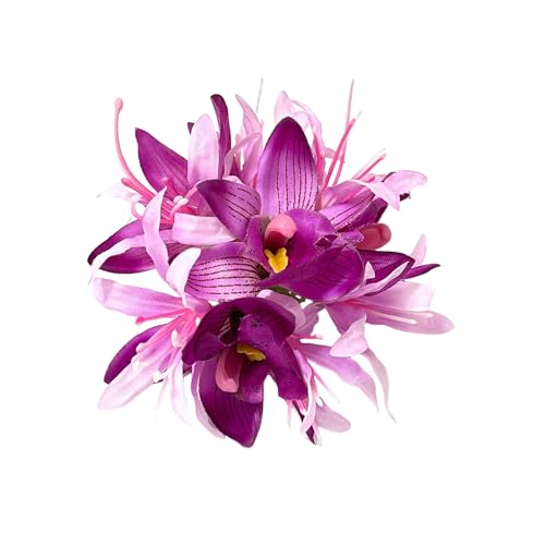 Exquisites Haarnadel 3D-Blumenhaarclip für Frauen Summer Side Pin Langlebiger Plastikzubehör täglich Verschiedene Anlässe Bang Fade-resistent Violett von SHINROAD