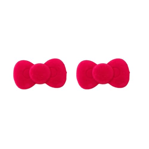 Frauen Haarklammern 1 Paar Velvet Bowknot Heart Sternsform Pins Skalffreundliches leichte Accessoires für Mädchen Langlebiger wiederverwendbarer Seitenknalls B von SHINROAD