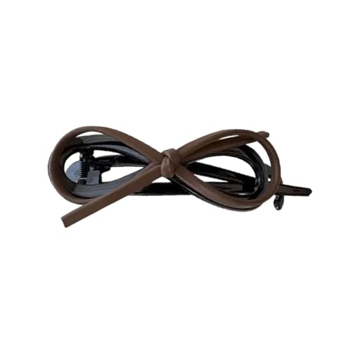 Frauen Haarklammern dicker Bogenclip Drehen Sie Pin mit Schnappverschluss schicke Barrettes für Mädchen Accessoires Alltags -Kleidung Partys Braun von SHINROAD