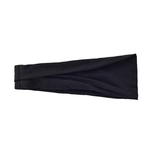Frisuren-Accessoire, elastisches Haarband, zur Fixierung von Bruch, einfarbiges Design, vielseitig, breit, Haar-Accessoire, Schwarz von SHINROAD