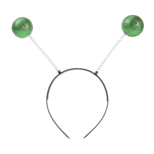 Geburtstagsfeier Stirnbänder Family Gathering Accessoires Spring Design Glitter Ball Stirnband Cartoon Haop für Feiern Versammlungen festlich Grün von SHINROAD