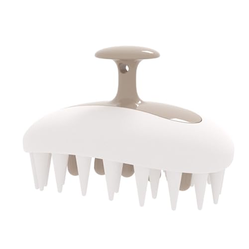 Haarausfall Prävention Kammwachstum Massage Pinsel Kopfhaut Shampoo mit weichen Borsten Ergonomischer Griff tragbarer Peeling -Peeling für Männer Frauen sanft Weiß grau von SHINROAD
