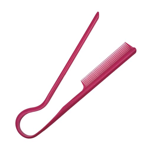 Haarkamm für die Kopfhaut, V-förmig, zum Glätten, tragbare Entwirrungsbürste für Frauen, professionelles Styling-Werkzeug, einfache Anti-Frizz-Lösung, Salon, Rosarot von SHINROAD