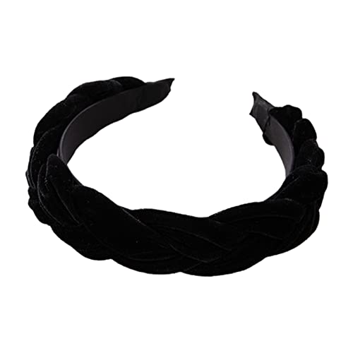 Haarreif zum Verkleiden, niedlich, einfarbig, breit, erhöhter Schwamm, Schwarz von SHINROAD