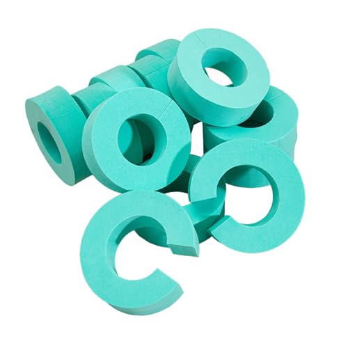 Haarschaum Rollenschwamm Locken 12PCs Set C-Form für Übernachtungsstyling Kein Wärme-Curling-Werkzeug kurze lange, einfach zu verwendende Rollen Frauen Cyan L von SHINROAD