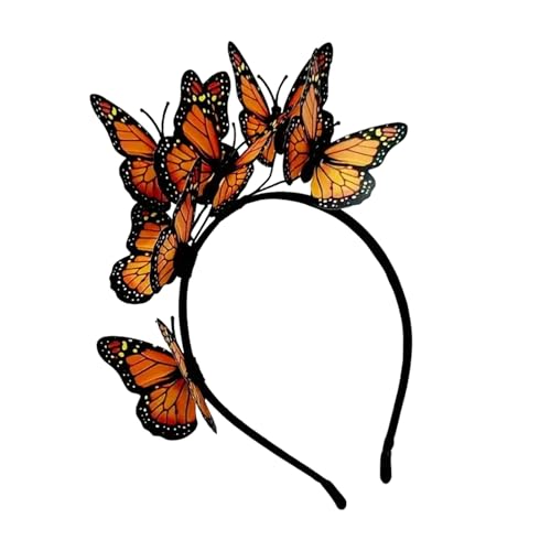 Haarschmuck mit Schmetterlingen, buntes Haarband für Damen, Festival, Maskerade, Party, Kopfschmuck, Rollenspiel, Kostüm, Weihnachten, Haarband A von SHINROAD
