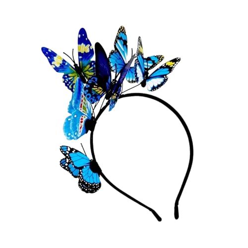 Haarschmuck mit Schmetterlingen, buntes Haarband für Damen, Festival, Maskerade, Party, Kopfschmuck, Rollenspiel, Kostüm, Weihnachten, Haarband C von SHINROAD