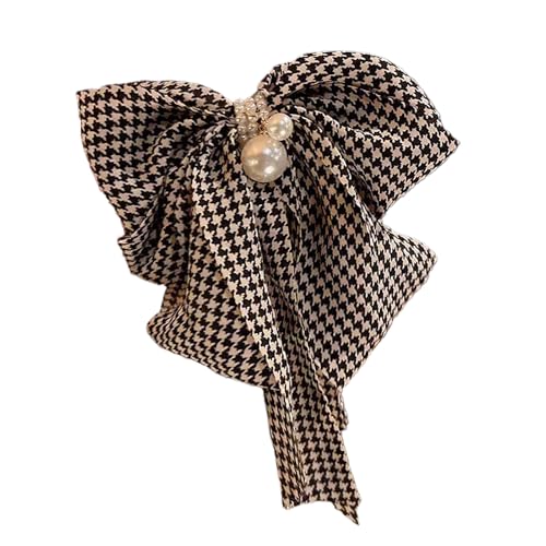 Haarspange für Damen, mit Schottenmuster, Schwarz von SHINROAD