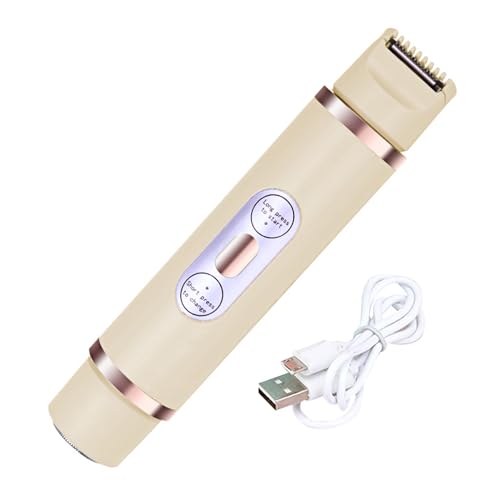 Körperhaarentfernungsvorrichtung Frauen Elektrohaltige USB-USB wiederaufladbare IPX7 IPX7 WASGERFORTE GROSSE MASSABEMANDE Beige von SHINROAD