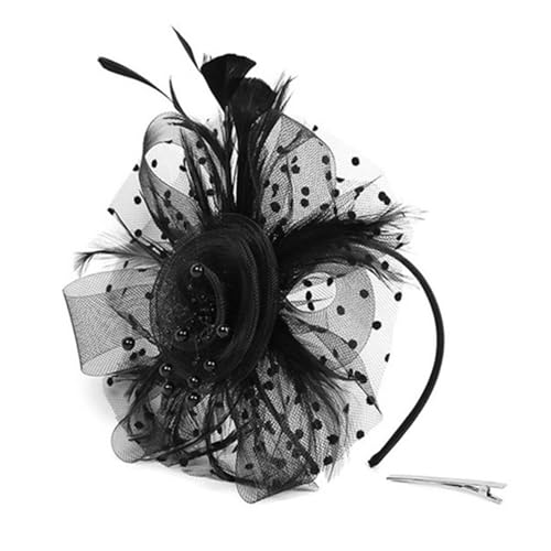Kopfbedeckungszubehör kreative Faszinator Hat 1pc/2pcs Frauen Faszinator Hut Handschuhe Stickerei Blumenspitze Haare Kopfstück Brauthandschuhe Set Set Set A von SHINROAD