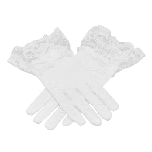 Kopfbedeckungszubehör kreative Faszinator Hat 1pc/2pcs Frauen Faszinator Hut Handschuhe Stickerei Blumenspitze Haare Kopfstück Brauthandschuhe Set Set Set D von SHINROAD