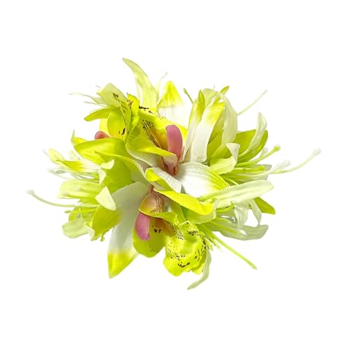 Kunststoff-Haarnadel, 3D-Blumen-Haarspange für Damen, Sommer, Seitennadel, langlebiges Accessoire, tägliches Tragen, verschiedene Anlässe, exquisiter Pony, lichtbeständig, Hellgrün von SHINROAD
