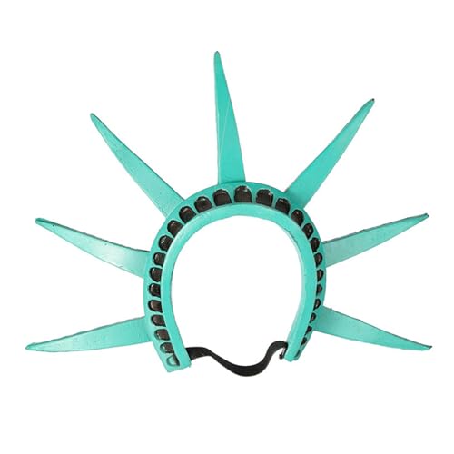 Lady Liberty Cosplay Gear Statue von Kopfbedeckung Stirnband Krone Fackel Kostüm Zubehör 4. Juli Unabhängigkeitstag Haar A von SHINROAD