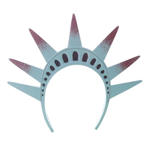 Lady Liberty Cosplay Gear Statue von Kopfbedeckung Stirnband Krone Fackel Kostüm Zubehör 4. Juli Unabhängigkeitstag Haar C von SHINROAD