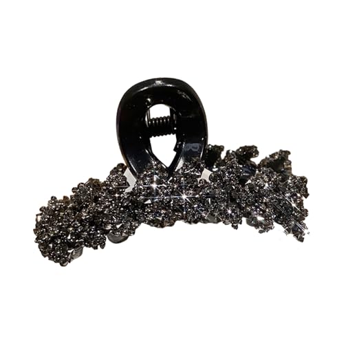 Langlebige Haarklammer für Damen, Weizenohr-Design, große Anti-Rutsch-Zähne, Kunststoff-Accessoire, vielseitig für sicheres Styling, Schwarz von SHINROAD