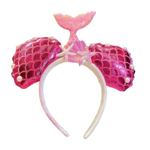 Luxus Meerjungfrau Krone Kopfschmuck Stirnband Ozean inspirierte Muschel Kunstperlen Haarband Frauen Mädchen Charmantes Schwanz Seestern Haar A von SHINROAD