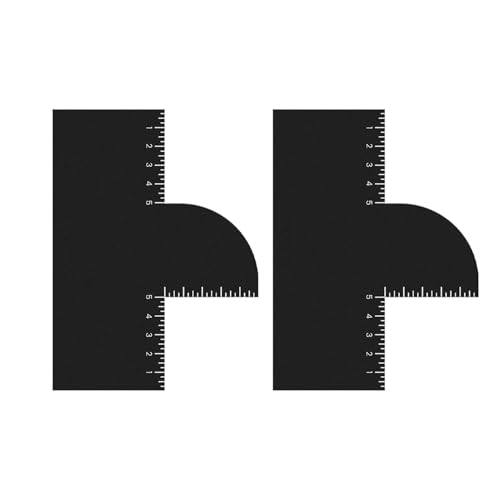 Männer Haarschnitt Vorlage Herren wiederverwendbares Haaransatz für Haarstapelkarten -Bart -Leitung mit Messanzeige tragbares Haarstyling -Werkzeug für Barbiere Home 2pcs von SHINROAD