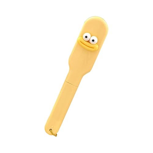 Raumsparende Haarkamm faltbare antistatische Pinselfaltung mit großen Augen Wurst Lippen Kopfhaut Massage Tragbare Entspannungsstyling Mini Travel Frauen Gelb von SHINROAD