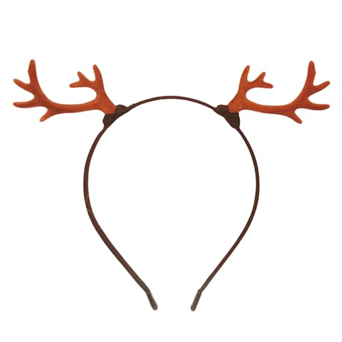Rentier-Stirnband, festliche Rentier-Kopfbedeckung, realistisches Hirschgeweih-Stirnband, weicher Stoff, robuste Konstruktion, Weihnachts-Haarreifen im Rentier-Design A von SHINROAD