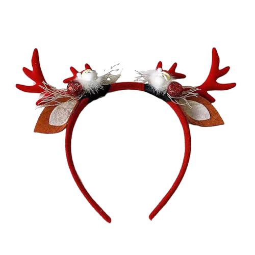 Rentier-Stirnband, festliche Rentier-Kopfbedeckung, realistisches Hirschgeweih-Stirnband, weicher Stoff, robuste Konstruktion, Weihnachts-Haarreifen im Rentier-Design D von SHINROAD